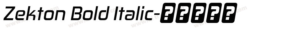 Zekton Bold Italic字体转换